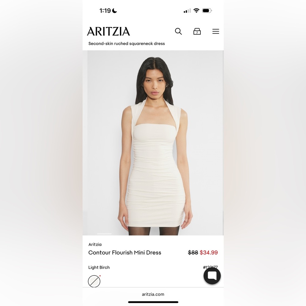 ARITZIA- Contour Flourish Mini Dress